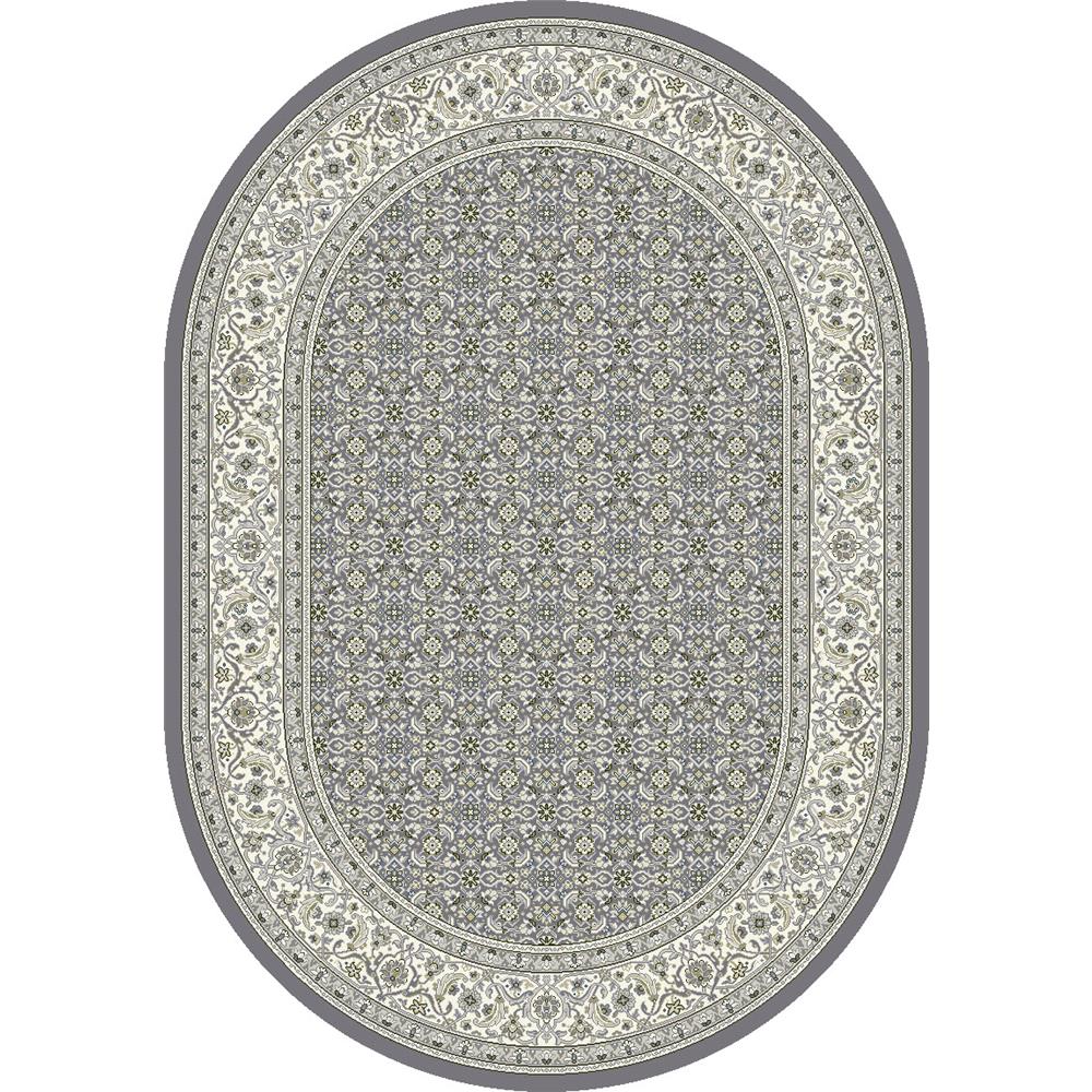 Dynamic Rugs 57011 5666 Ancient Garden 2 Ft. 7 In. X 4 Ft. 7 In. Oval Rug in Grey/Cream